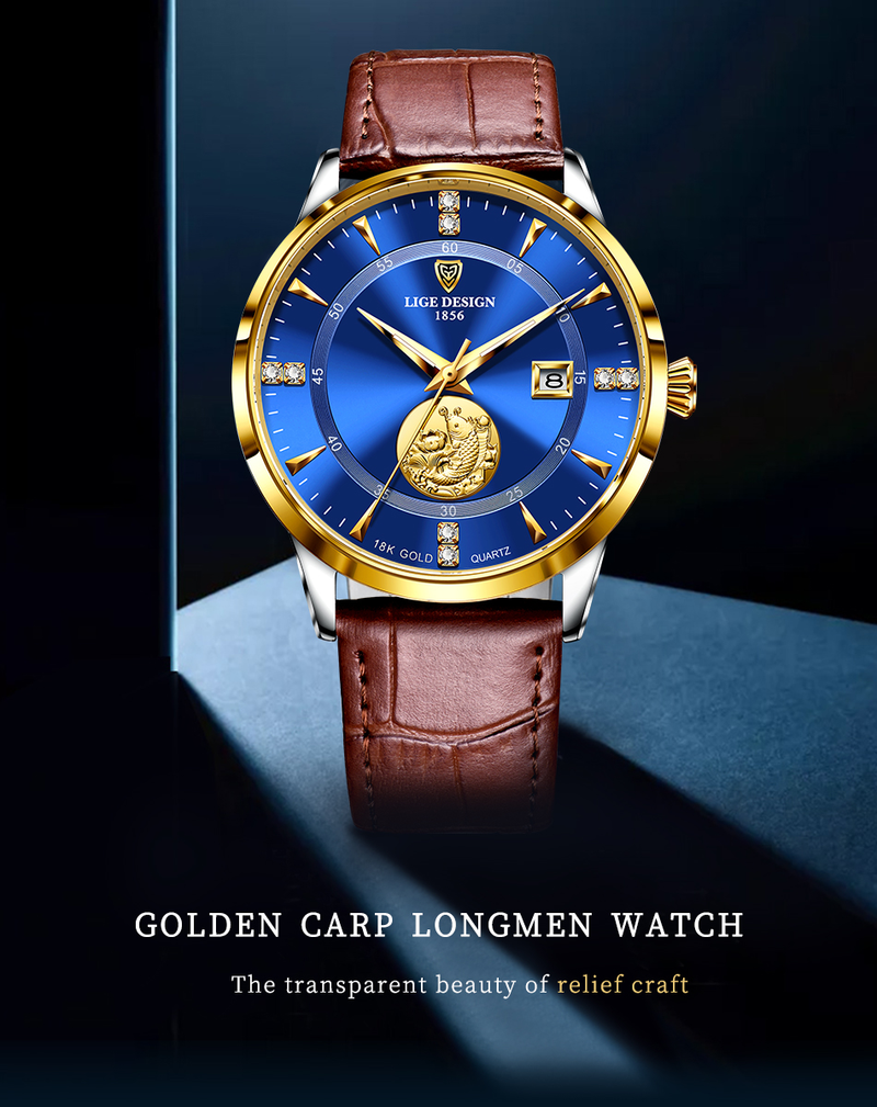 Relógio Masculino Carp Golden